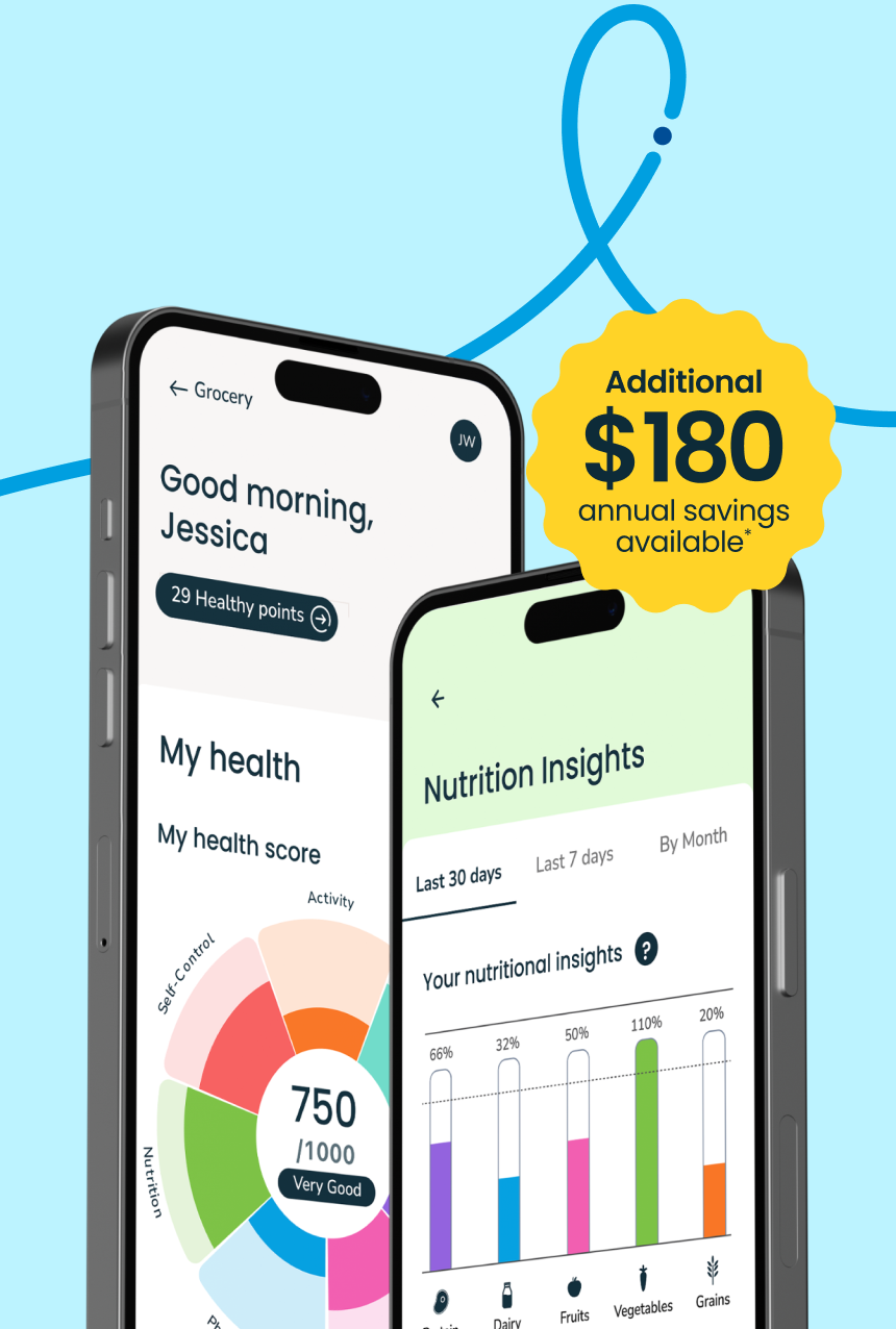 Save up to $180 on groceries anually*