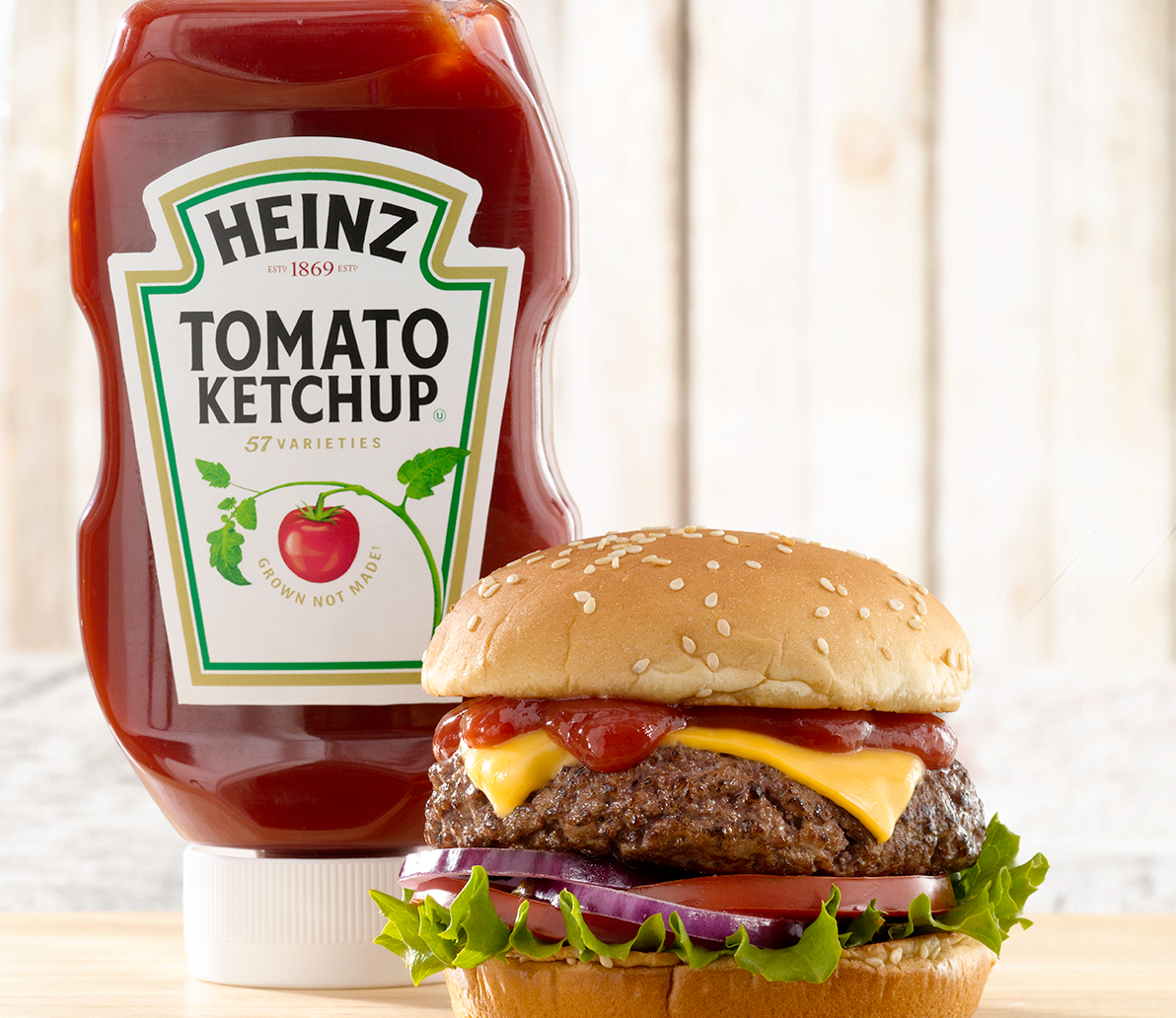 Heinz Ketchup and burger
